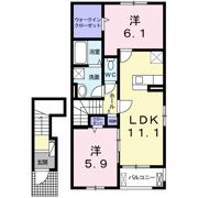 アベリア Aの間取り画像