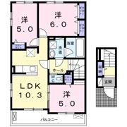 ベルメゾン南巽Ⅰの間取り画像