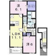 アデランテ黒田の間取り画像