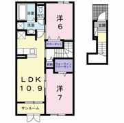 シエン フルール Dの間取り画像