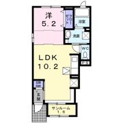 KメゾンⅠの間取り画像