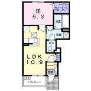 メゾンドカルム Ⅰの間取り画像
