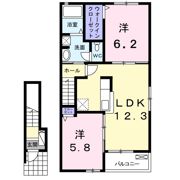オリーブBの間取り画像