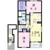 サニーハウスTOYAMA Ⅱの間取り画像