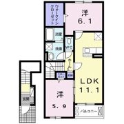 クローバーヒルズRⅣの間取り画像