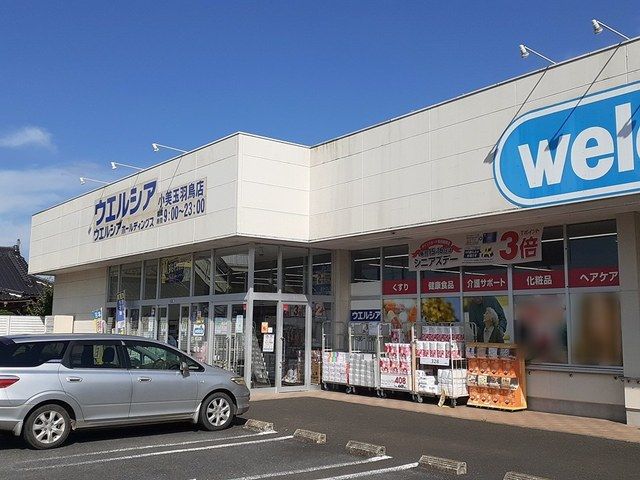 近くのウエルシア小美玉羽鳥店まで822m(徒歩11分)