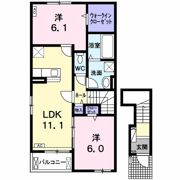 フィオーレ赤坂 Aの間取り画像