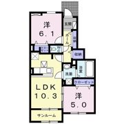 オビーガーデン三次 C棟の間取り画像