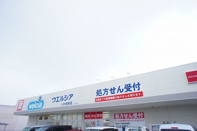 近くのウエルシアいわき錦店まで800m（徒歩10分）