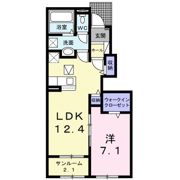 グリーン琥珀甲南Ⅱの間取り画像