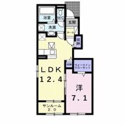 アリビオ永新Bの間取り画像