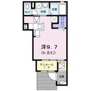 ハピネスⅢ Bの間取り画像