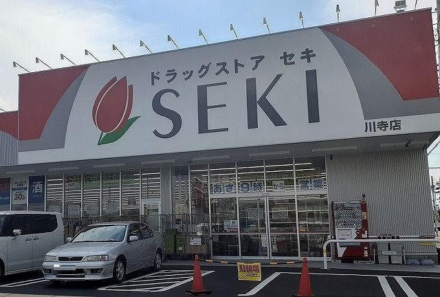 近くのドラッグストア セキ 川寺店まで700m（徒歩9分）