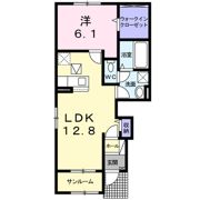 コリーヌ河原田Aの間取り画像