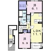 メルヴェーユ Aの間取り画像