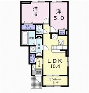 PARKSIDE COURTⅡの間取り画像