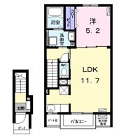 カーサ フィオーレ 十王の間取り画像