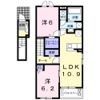 シエロアスール Ⅱの間取り画像