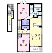 アベニール Ⅵの間取り画像