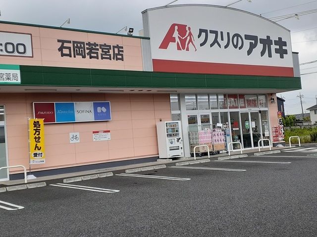 近くのクスリのアオキ石岡若宮店まで644m(徒歩9分)