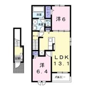 ソレイユ Bの間取り画像