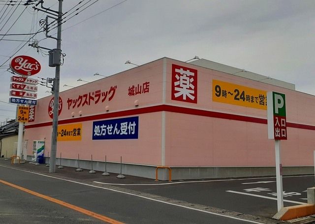 近くのヤックスドラッグ城山店まで190m（徒歩3分）