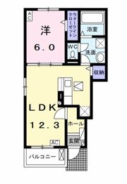 エストカルティエSHIMAⅡの間取り画像