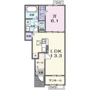 ビートルハウス野田山Ⅱの間取り画像
