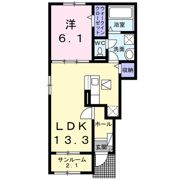 プロスペリティ田川 Ⅱの間取り画像