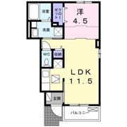 エレガンス田名Aの間取り画像