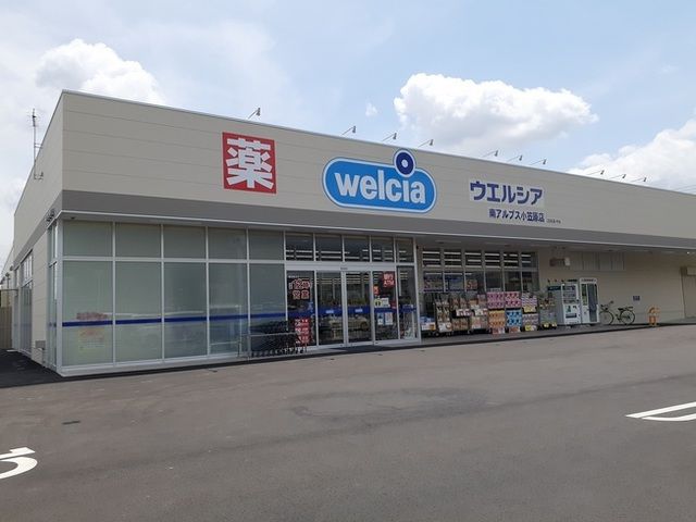 近くのウエルシア南アルプス小笠原店まで600m（徒歩8分）