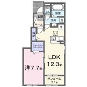 ウインドチャーム サウスの間取り画像