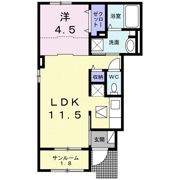 リリーモンターニュBの間取り画像