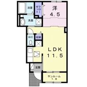 リリーモンターニュBの間取り画像