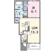グレイスフル キノミヤ 331の間取り画像
