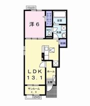 ヴィラ アンソレイユⅠの間取り画像