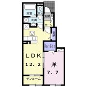 ローズ ガーデン 大野 Bの間取り画像