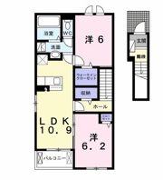 パピィ エーツーの間取り画像