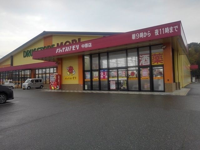 近くのドラッグストアモリ中原店まで1,230m（徒歩16分）