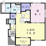 サンライズ別府Ⅱの間取り画像