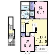 クレストール新城Dの間取り画像