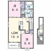 クラール野市Bの間取り画像