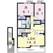 クロッシング・ヴィラージュⅢの間取り画像