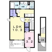 ハルカス Ⅰの間取り画像