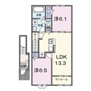 サン ブライト Ⅲの間取り画像