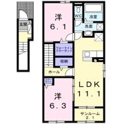 プリメゾン ヴィラージュⅠの間取り画像