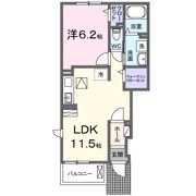 ベルデュールⅠの間取り画像