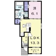 イタニティー富山の間取り画像