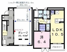 ベルシェールⅡの間取り画像