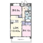 メルベージュ久留米の間取り画像
